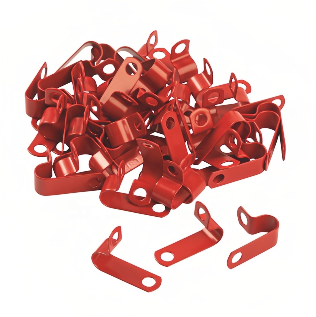 UK MICC copper cable clip fire cable copper wire holding clips two holes powder coated brass cable clip cleat