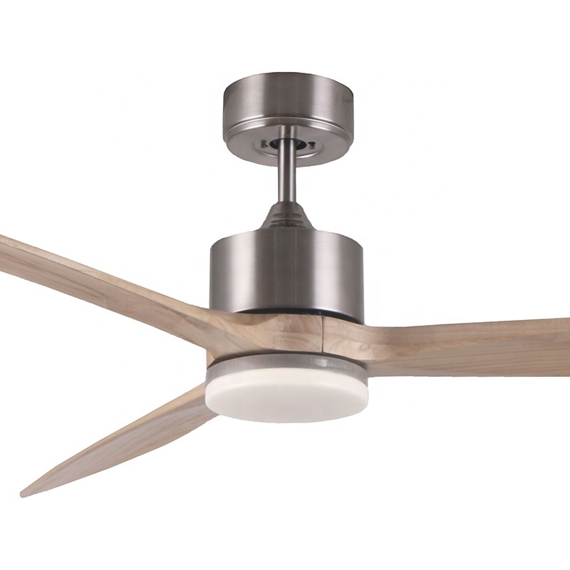 Smart Decorative 110v 220v Wifi Big Airflow AC DC Ceiling Wooden Electric TUYA remote Ceiling Fan With LED Light