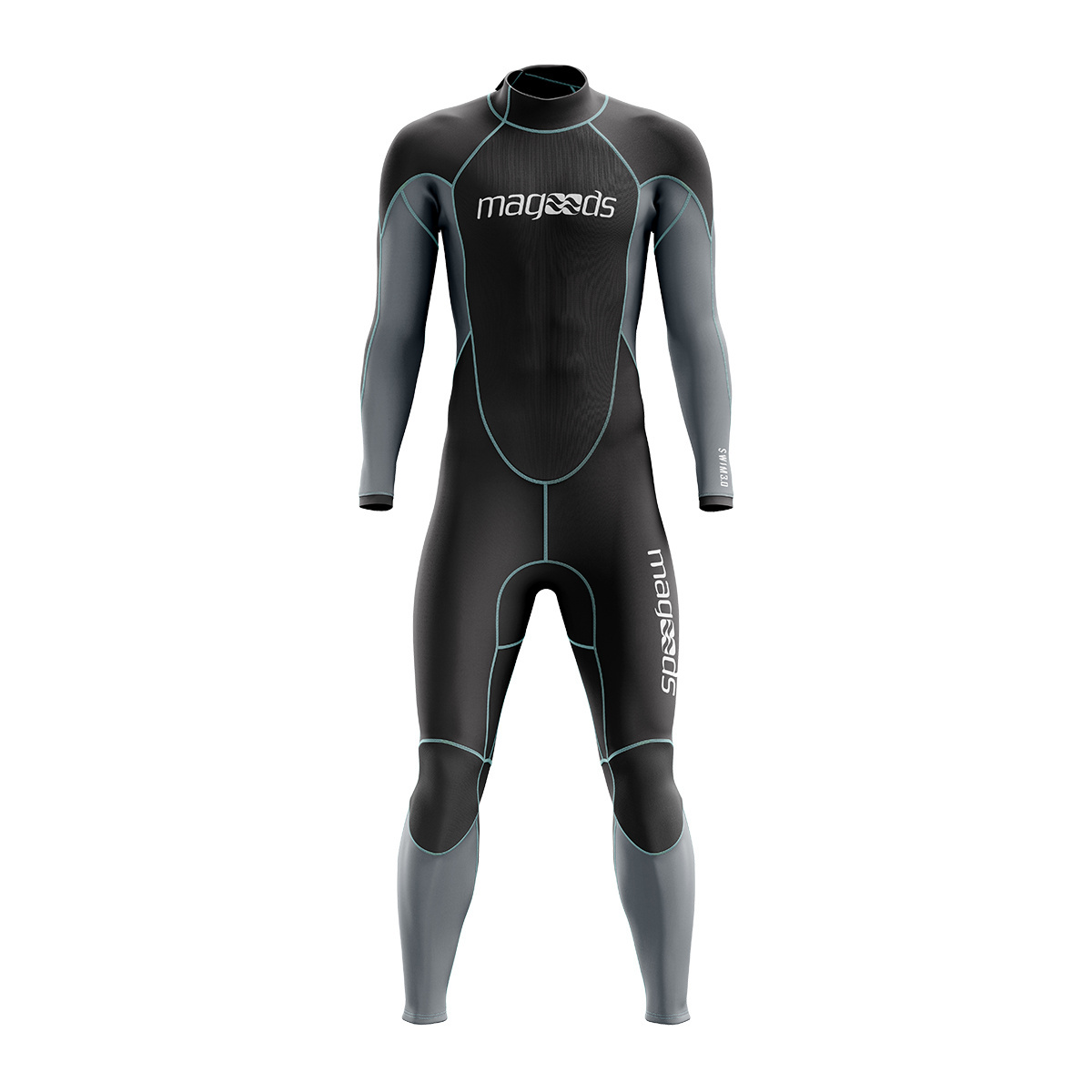 Wetsuit Men Neoprene Full Scuba Diving Suits Thermal Swimsuit Long Sleeve Back Zip for Water Sports