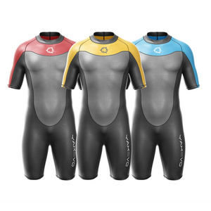 Custom Design Mens Surfing Suit  Keep Warm Neoprene Short Sleeve Diving Swimming Wetsuit