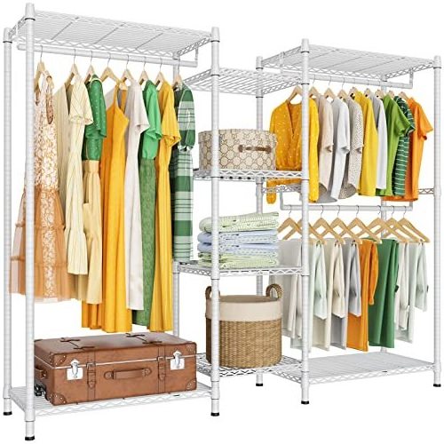 DIY heavy duty wire garment rack with shelves industrial pipe clothing rack garment rack