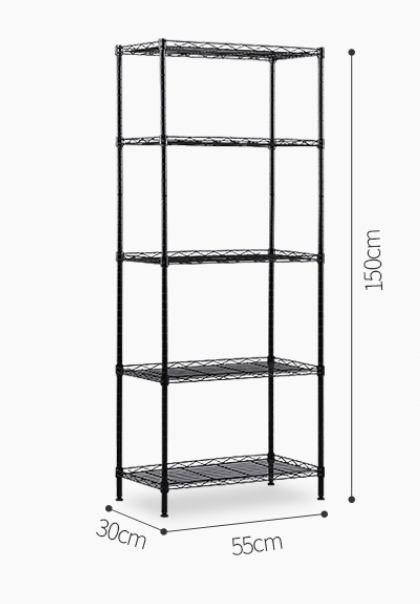 heavy duty adjustable wire shelf with adjustable feet or wheels multi-functional multi-layers storage rack 5 tiers storage shelf