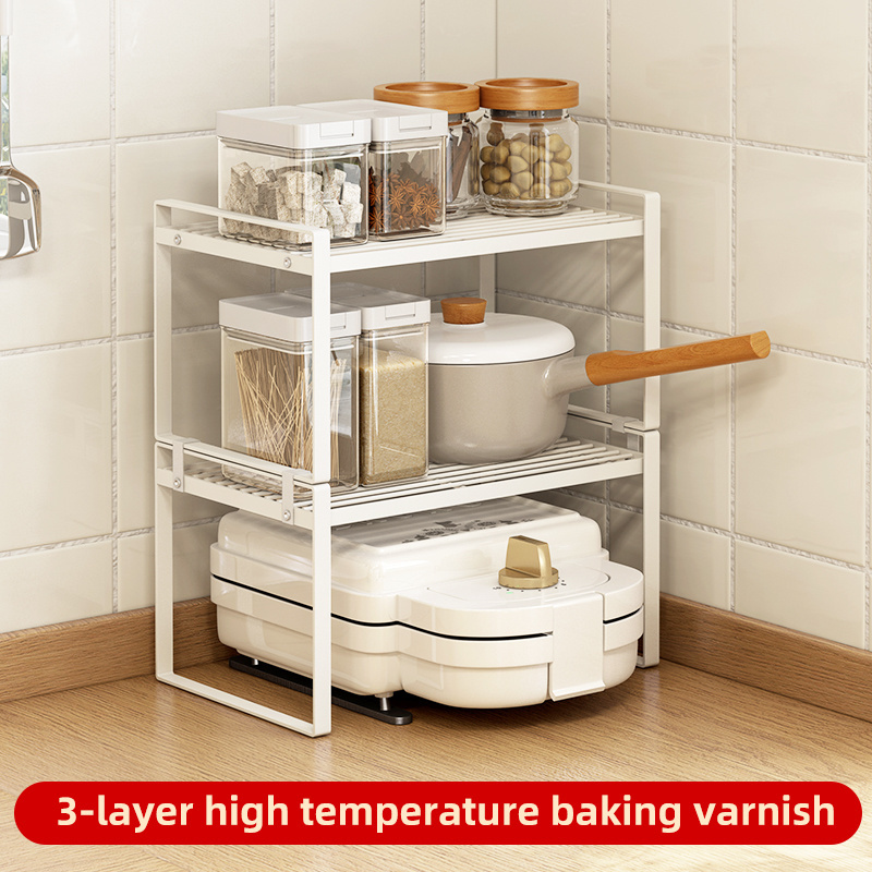 modern shelf metal shelf organizers stackable multi layer kitchen shelves cabinet storage