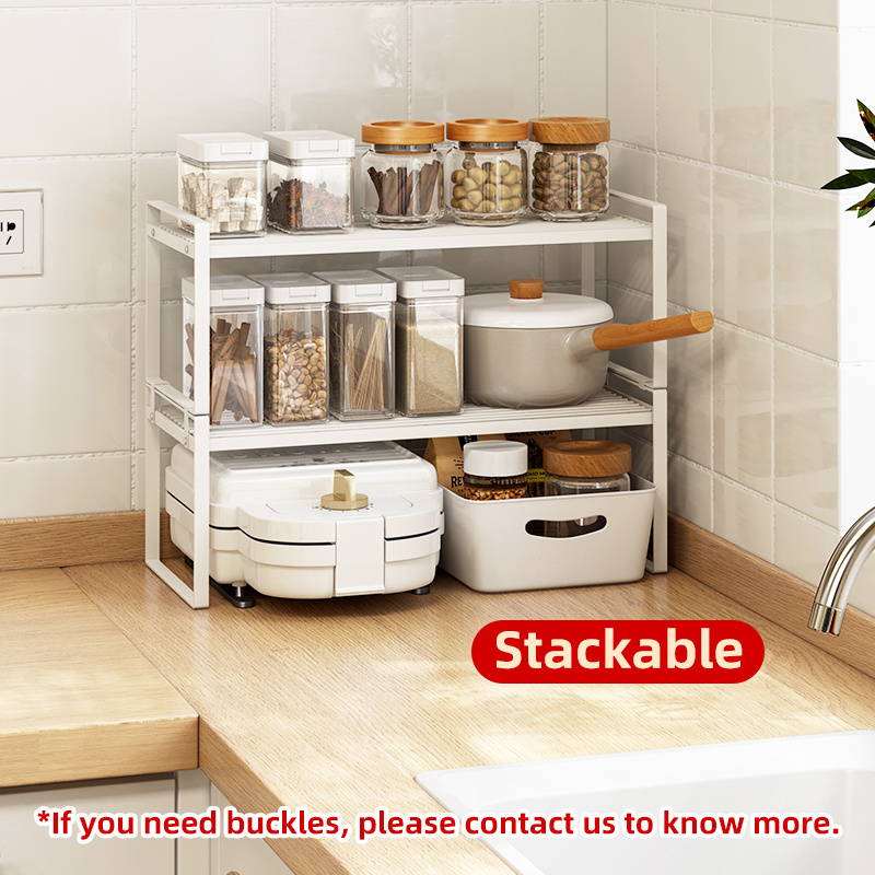 modern shelf metal shelf organizers stackable multi layer kitchen shelves cabinet storage