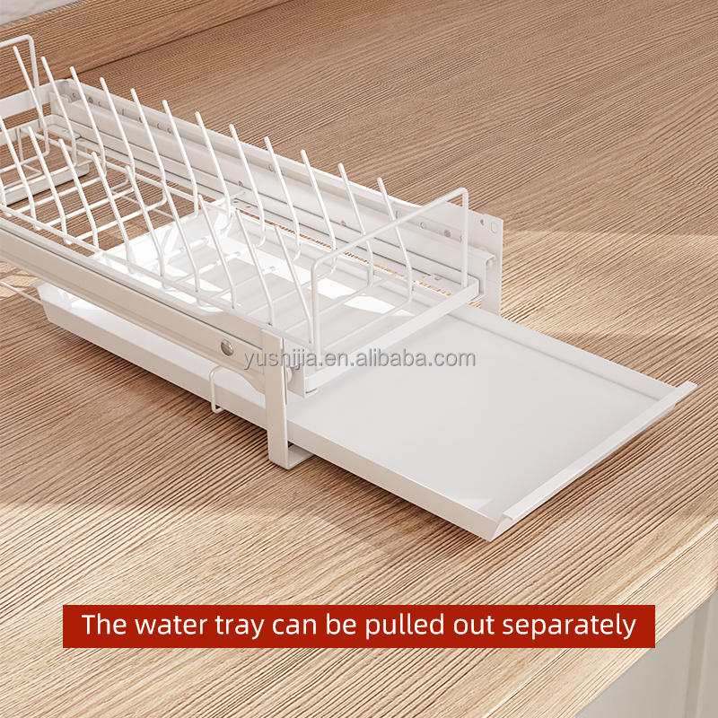 Kitchen unique stackable drawer organizer bowl holder drainer drying dish plate storage rack under the sink organiser