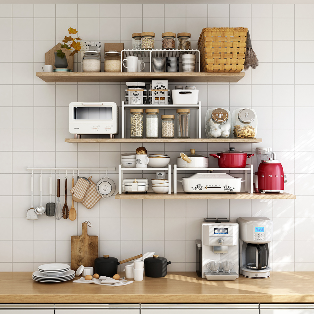 Hot selling Kitchen organizer Storage holders & racks Various styles Spice storage shelf Dish drying rack for cabinet