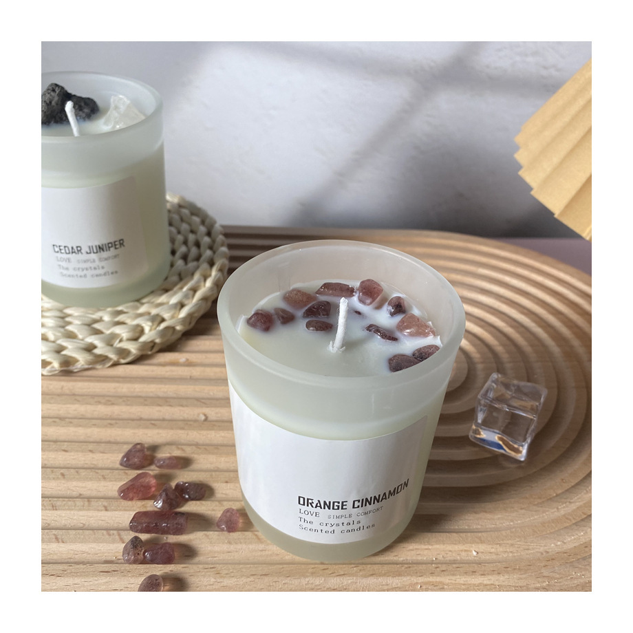 Factory Direct Frosted Cup Crystal Fragrance Candle Smokeless Soy Wax Scented Candle