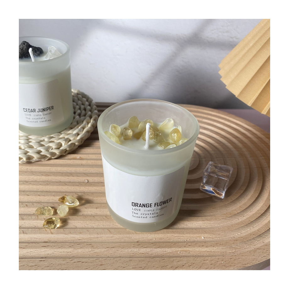 Factory Direct Frosted Cup Crystal Fragrance Candle Smokeless Soy Wax Scented Candle