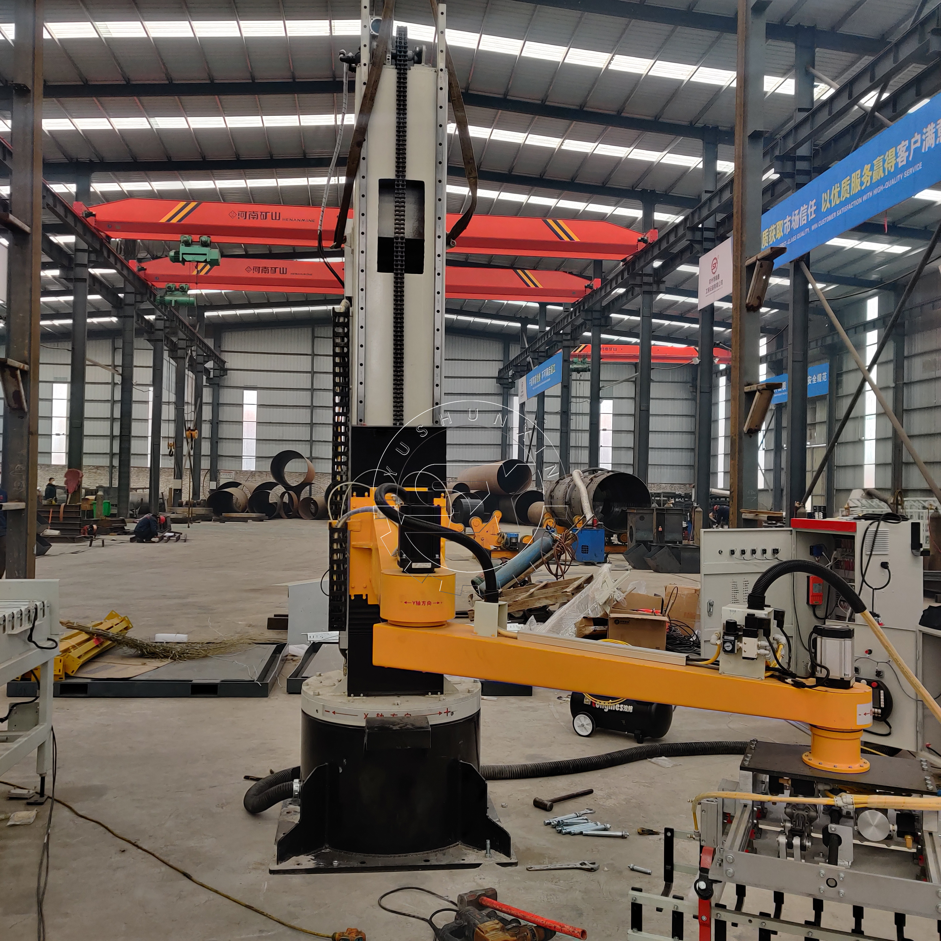 New Automatic single column robot case palletizer machine in produce line palletizer machine automatic