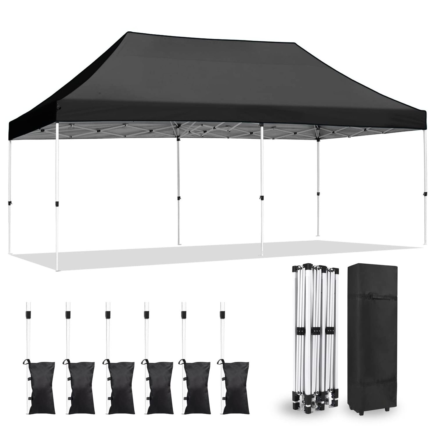 3X6m Pop up Canopy Easy-up Foldable Event Tent Outdoor Sunshade Canopy Tent Outdoor Heavy Duty Pop Up Gazebo