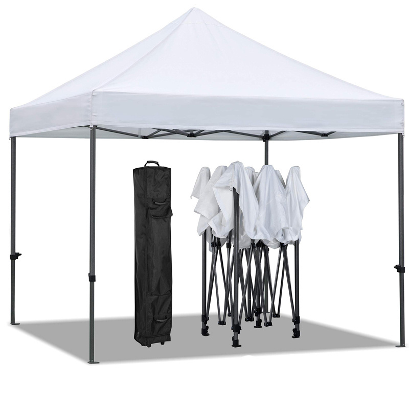 10x10 Feet Ez Pop up Canopy Tent Outdoor Heavy Duty Pop Up Gazebo Canopies Instant Party Tent White