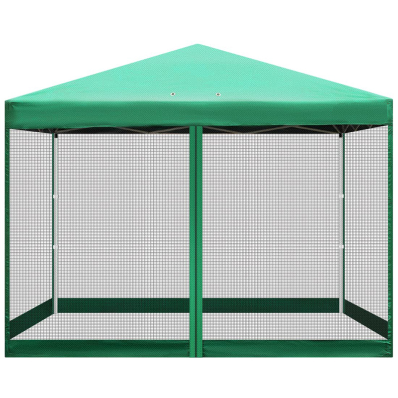 Heavy Duty Pop Up Gazebo 10' x 10' Patio Gazebo Canopy Tent Parking Tent With Mosquito  Zipper Net