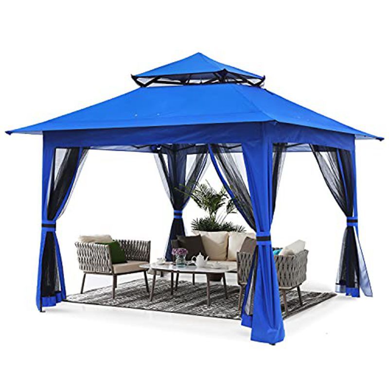 Metal High Quality Leisure Pavilion Balcony Terrace Sunshade Gazebo Outdoor Aluminum Pergola Roof Gazebo Marquee Tent Gazebo