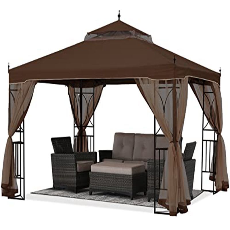 Metal High Quality Leisure Pavilion Balcony Terrace Sunshade Gazebo Outdoor Aluminum Pergola Roof Gazebo Marquee Tent Gazebo