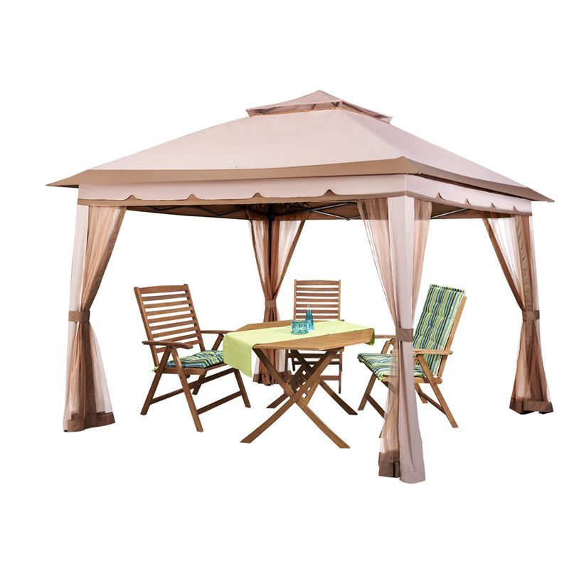 Outdoor Holiday Villa Garden Gazebo Canopy Straw Pavilion All Weather Garden Leisure BBQ Yard Gazebo