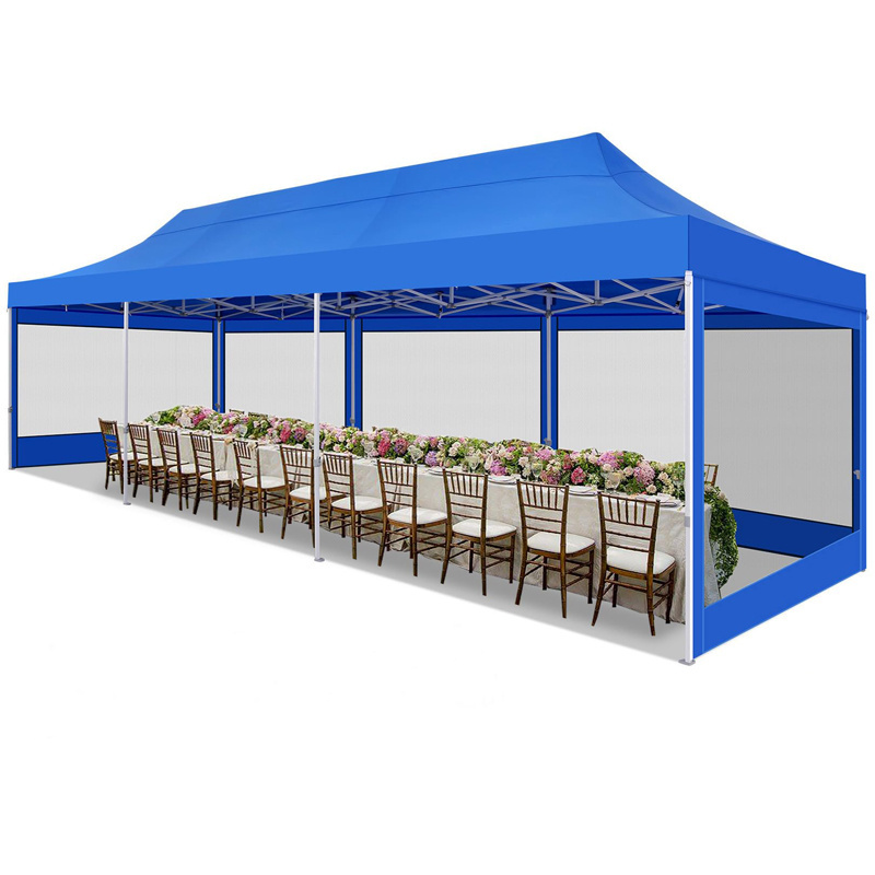 Custom Portable Large Trade Show Tent Heavy Duty Aluminum Frame White Gazebo Pop up Canopy Tent with Sides for Advertising