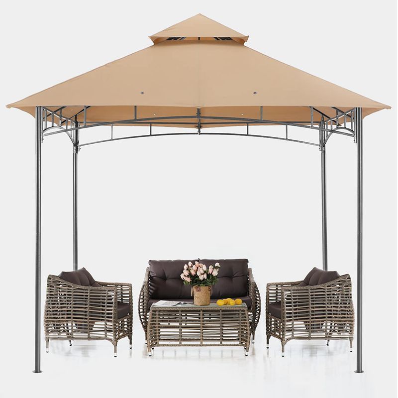 Chinese Manufacturer Modern Waterproof Prefab Container Outdoor Garden Gazebo Club Favorite Aluminum Outdoor Grilling Gazebo