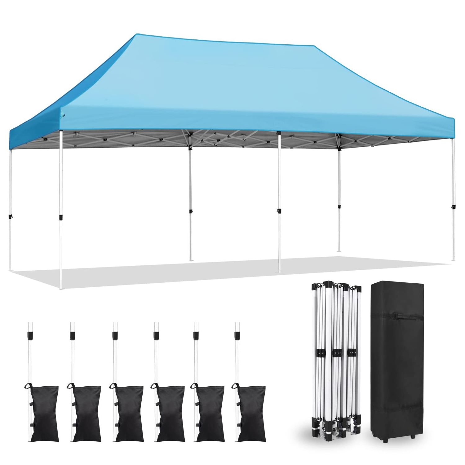 3X6m Pop up Canopy Easy-up Foldable Event Tent Outdoor Sunshade Canopy Tent Outdoor Heavy Duty Pop Up Gazebo