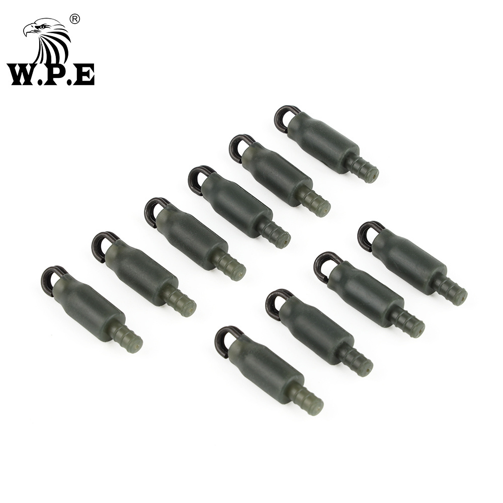 W.P.E 10pcs Carp Fishing Accessories Bolt Rig Dura Beads Method Feeder Connector Carp Fishing Line Link Fishing Tackle Pesca