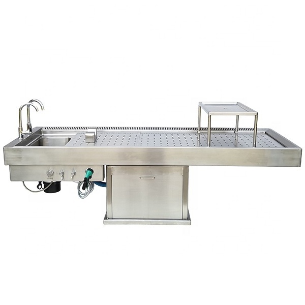 Rustproof stainless mortuary equipment dissecting autopsy table