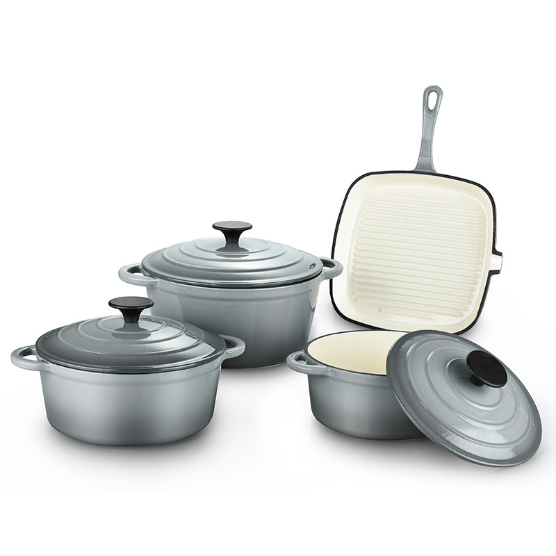 Best price set tomatoes shape teal color oem non stick miminun 1peice metal low moq le cries cast iron cookware pots