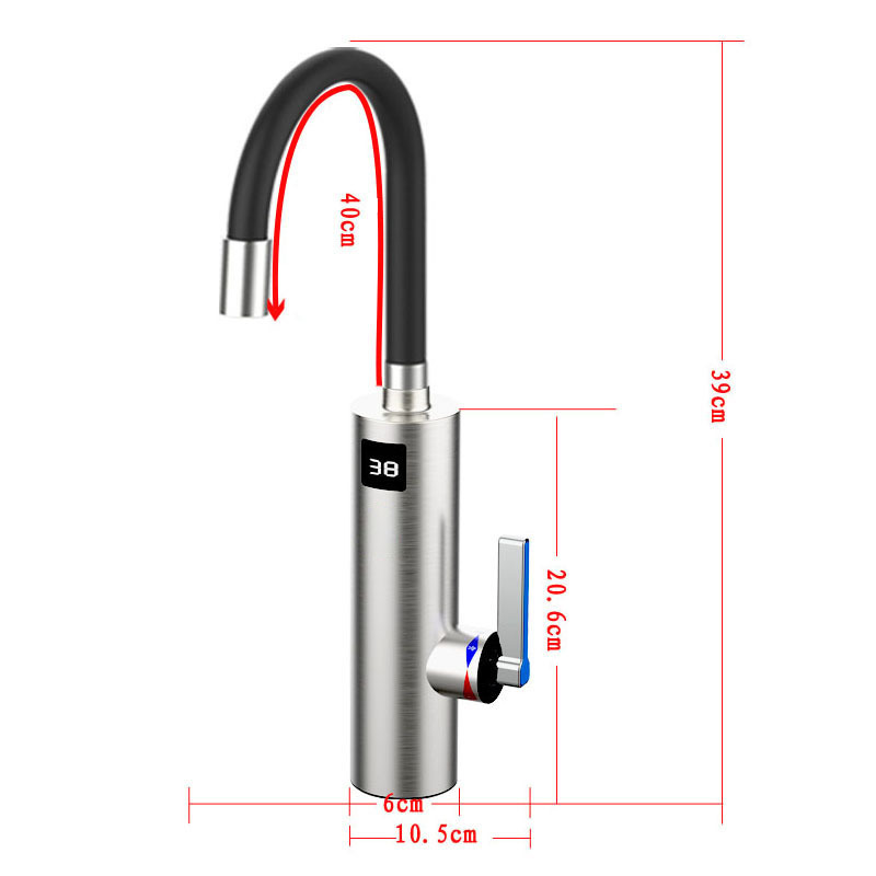 Yuson 3341-50 Stainless Steel Hot Cold Bathroom Basin Faucet  Electric Faucet Instant Water Heater