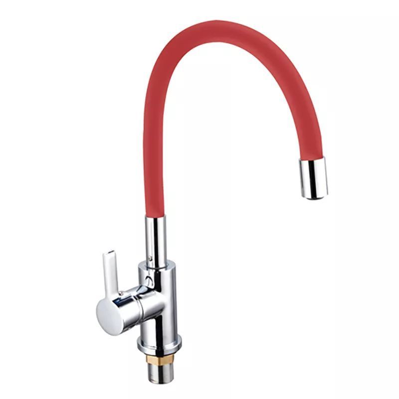 Yuson 3018  Modern Brass Single Lever Hot Cold Water Sink Mixer taps Kitchen sink Faucet With Silicon Spout