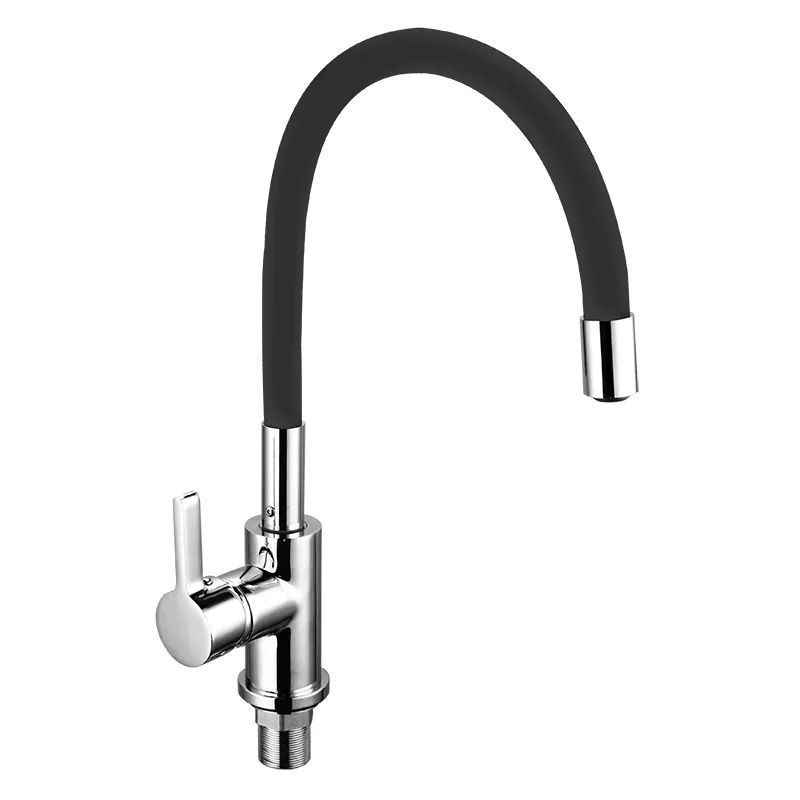 Yuson 3018  Modern Brass Single Lever Hot Cold Water Sink Mixer taps Kitchen sink Faucet With Silicon Spout