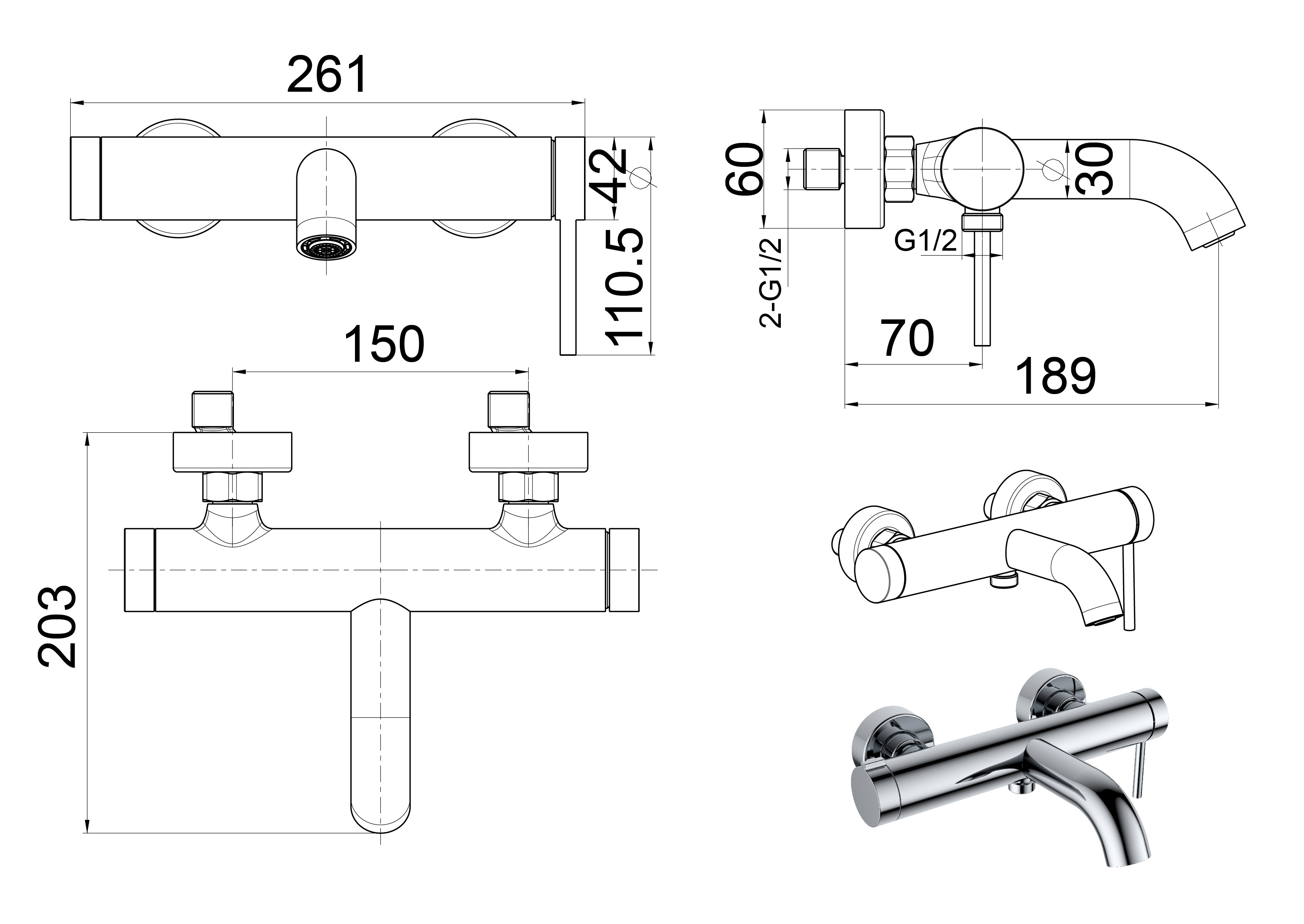 Yuson 3375-10 Single Handle 2 Way Diverter Bathroom Hot And Cold Water Mixer Valve Brass Shower Faucet