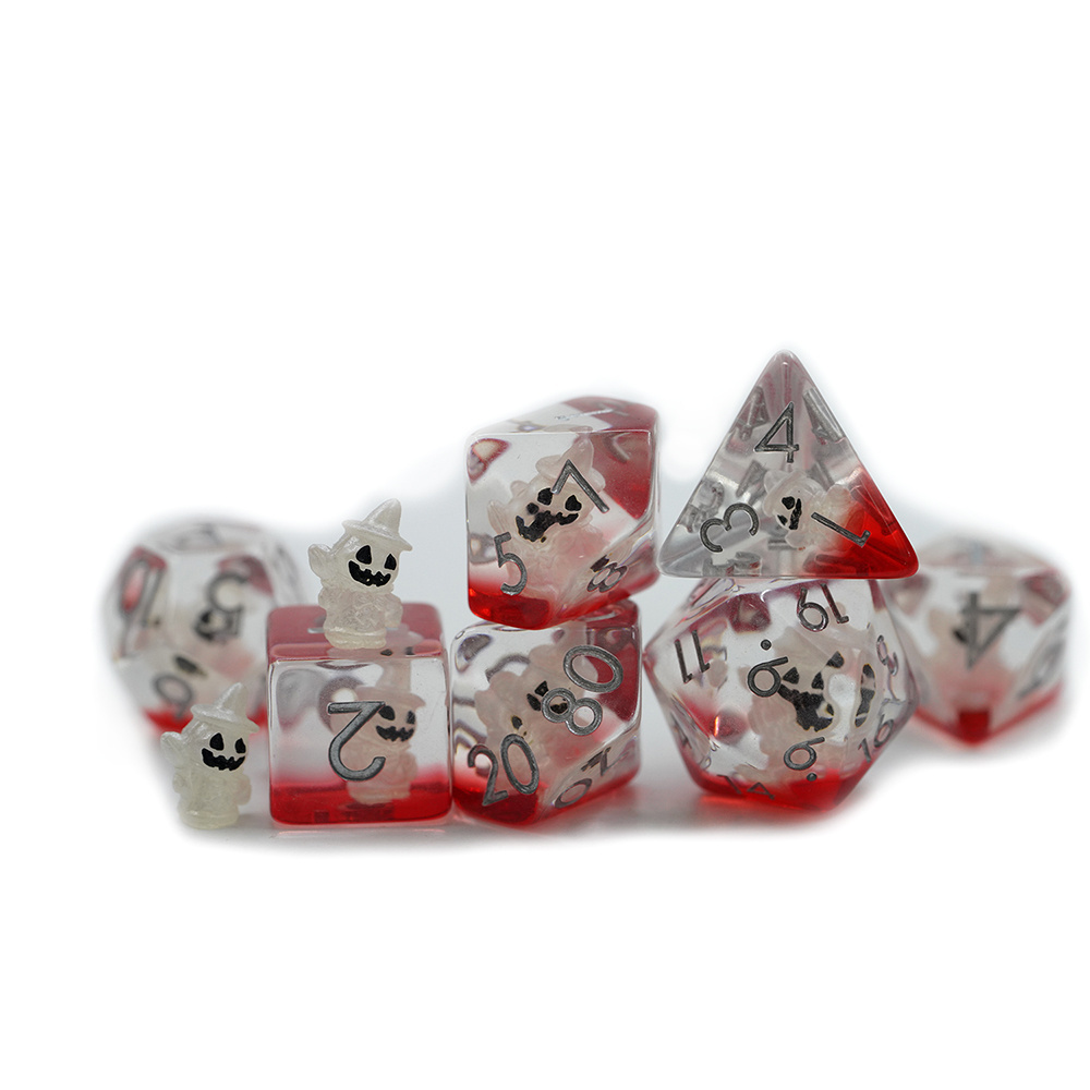 Handmade Game Liquid Core Dice Sets Heart Filled Polyhedral Resin Sharp Edge Dnd D&d Dungeons And Dragons Rpg Custom Die Set