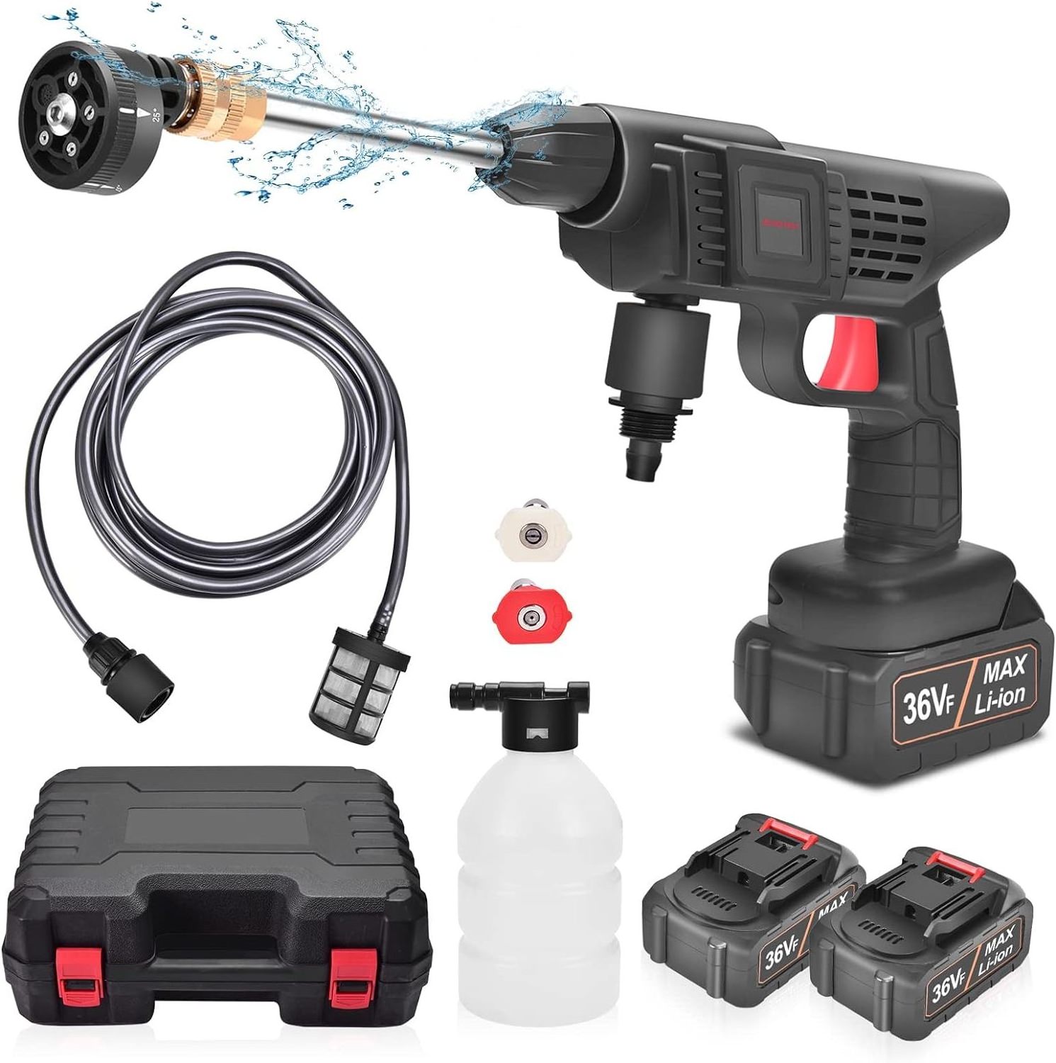 Car Washing Machine Water Spray Gun Wireless Lithium Battery Portable High Pressure Car Washer