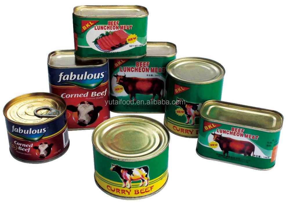 Various Canned Halal Beef Meat