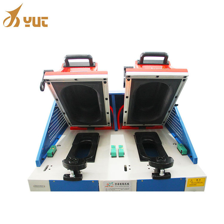 YT-2005SD  shoe making automatic footwear sole attaching pressing machine pneumatic double head shoe sole press machine