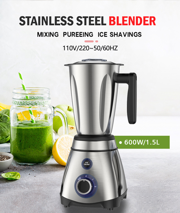 Factory Stainless Steel Blade Professional Multifunctional Juice Smoothie Blender Electric Commercial Blender