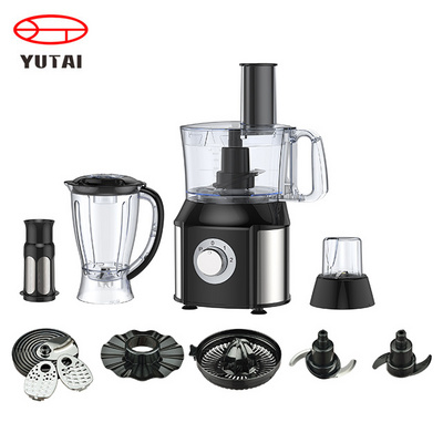 Blender, Chopper, Mixer, Citrus Juicer, Grinder, Dough Maker, Shredder, Slicer, 10 in 1 500W Multifunctional Food Processor