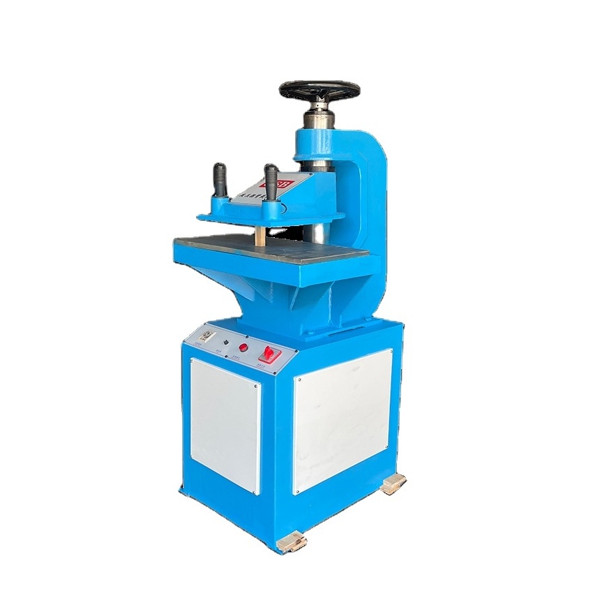 multi function punching hole 10 tons leather cutting press machine hydraulic swing arm clicker press