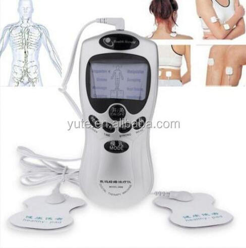 Electric Massager Slimming Tens Acupuncture Digital Therapy Machine Plastics OEM English Massage Relaxation LCD Blue Color