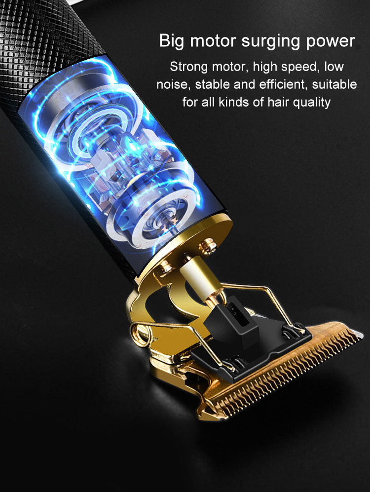 T9 Hair Cutting Machine Zero Gapped Hair Clipper Trimmer Vintage T9 Tondeuse a cheveux T Blade hair Trimmer