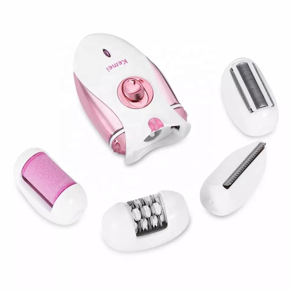 kemei KM 2530 lady body scraping shaver female waterproof razor hair shaver hair remover epilater  and callous remover 4 in 1