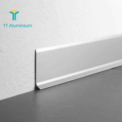 Aluminium Baseboard Profile 80mm Decorative Wall Skirting Protector Skirting Board