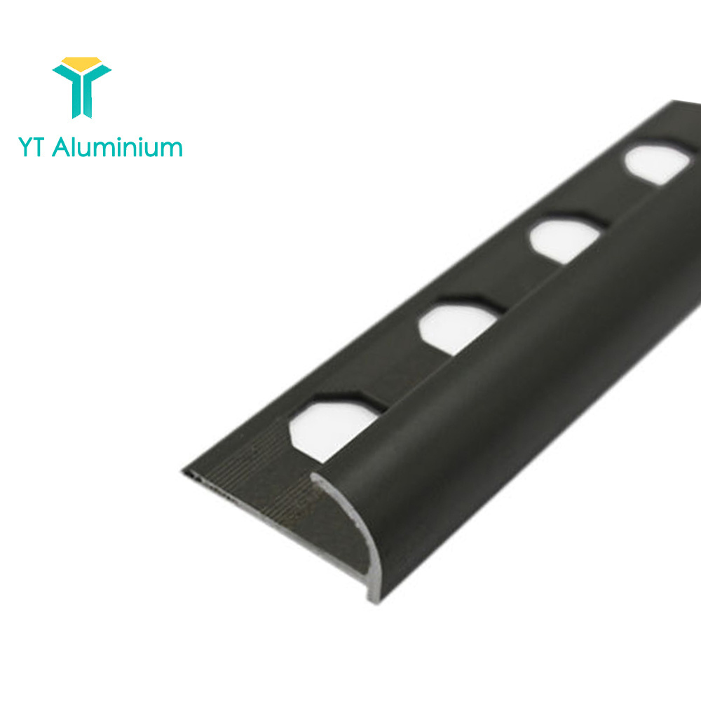 Aluminum Anodizing  Inside Corner Tile Trim 6mm 8mm 12mm Bullose Quarter Round Right Angle Tile Edge Trim