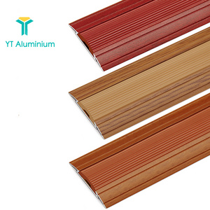 Aluminium Floor Threshold Flat Stair Nosing Wood Grain Floor Transition To Stair Strip Transition Profiles