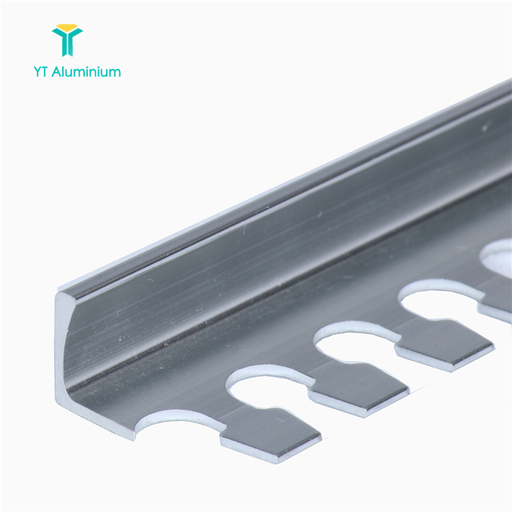 OEM Decorative Tile Metal Trim Wholesaler Brushed Silver Tile Edge Trim 6 8 10mm Aluminum Tile Trim Strip