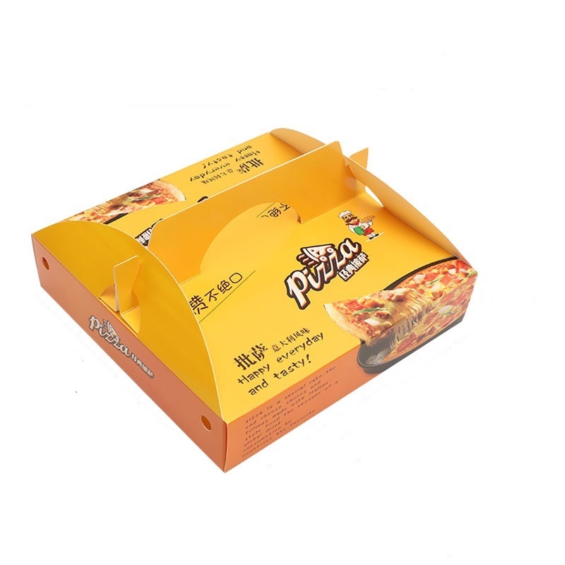 Wholesale Food Delivery Package Carton Custom 16x16 31x31 40x40 Pizza Box With Handle Window