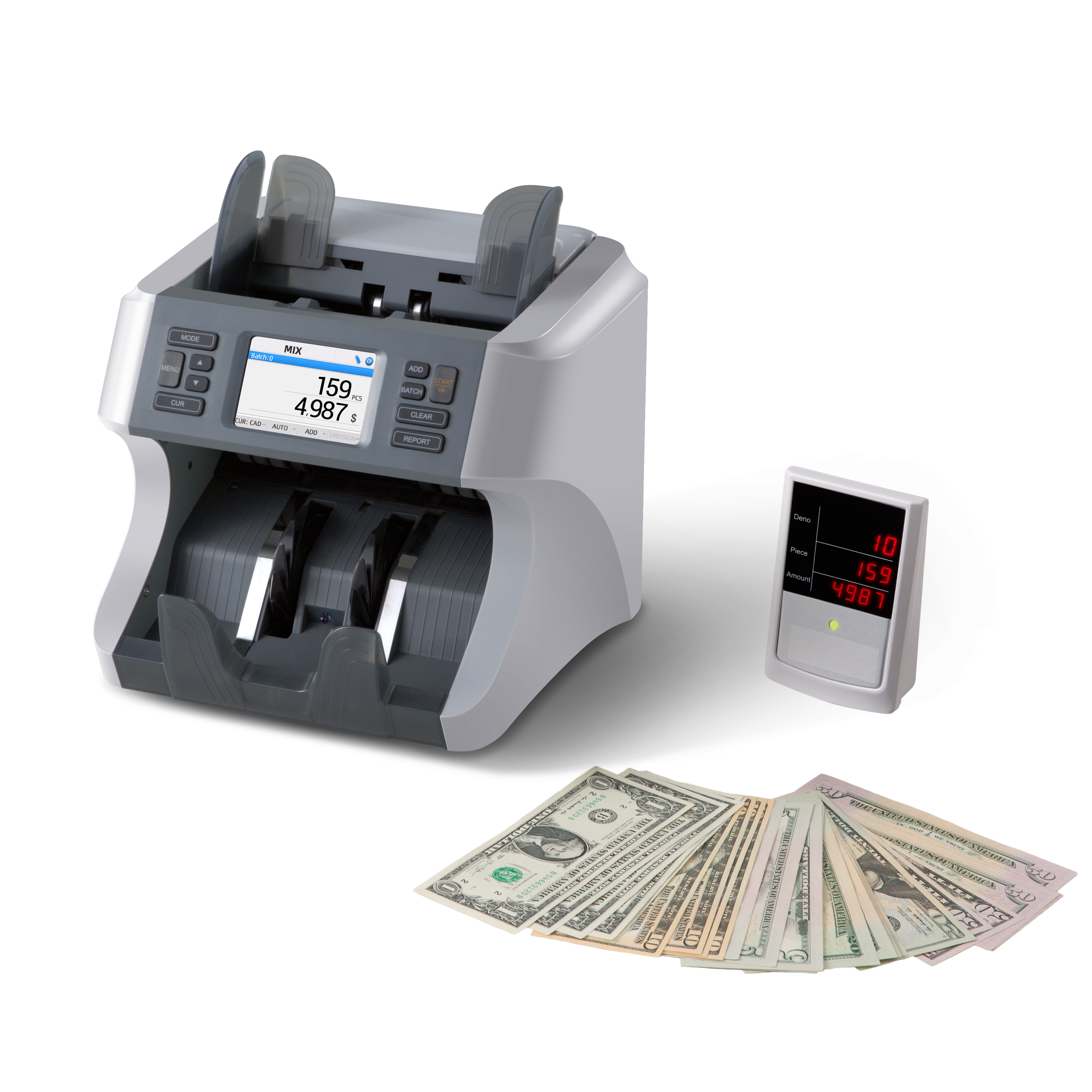 HT-3200 High Quality Money Counting Machine Counters Fake Currency Binding Bank Mix