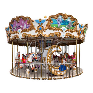 Outdoor Amusement Park 16 seat carousel |Factory Price luxury Carnival Rides Merry Go Round Game For Sale