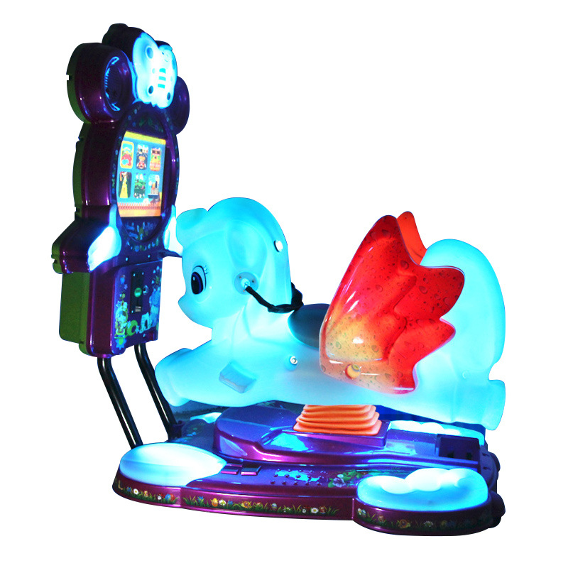 3D Flower Simulator Horse Racing coin operated Baby Swing Car Amusement Ride Machine For Sale