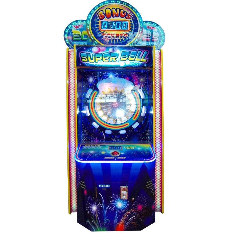 Hot Selling Indoor Sport Amusement Coin Operated Arcade  Super Ball Lottery Ticket Redemption Game Machine For Sale