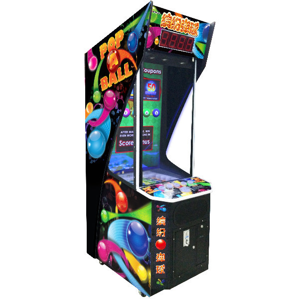 Indoor Amusement  Coin Operated Arcade Factory Price Pop Ball Lottery Ticket Prize Game Machine For Sale