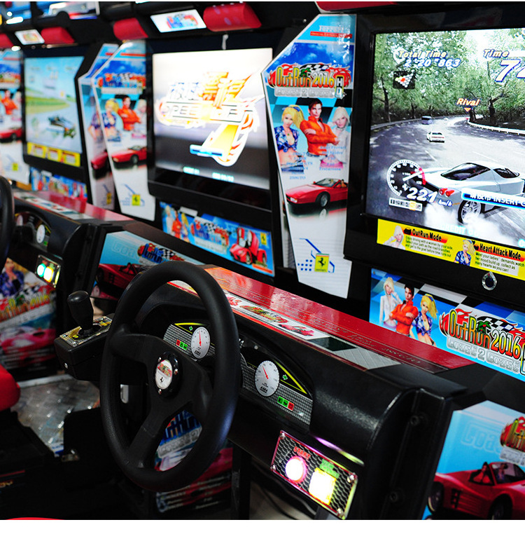 Hotselling Indoor Amusement Coin Operated Arcade 32LCD Outrun Car Racing Video Simulator Game Machine For Sale